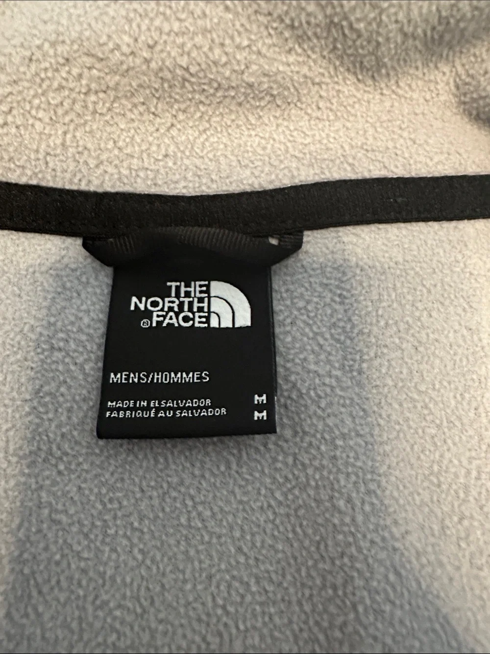 The North Face Men’s Gray and Black Zip-Up Fleece Pullover